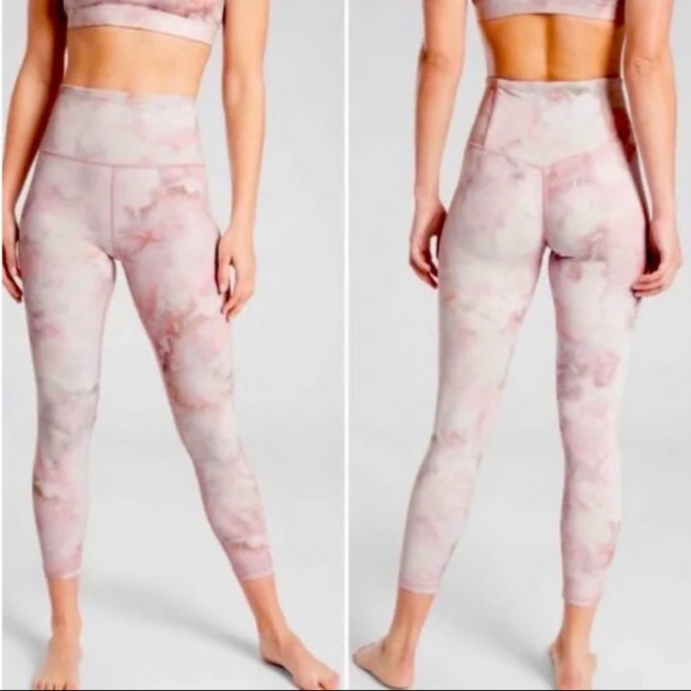 Athleta Elation Snow Dye 7/8 Tight Rosario Pink Leggings